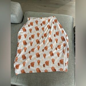 Highland cow car seat cover